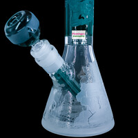 Milky Way Glass 11" Ancient Ruins Beaker Bong Teal