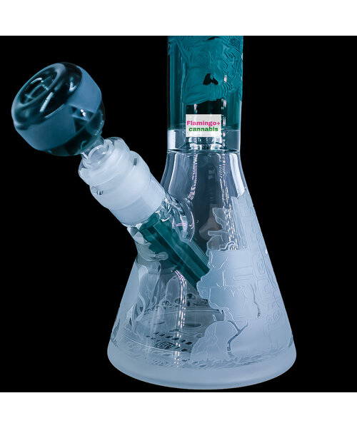 Milky Way Glass 11" Ancient Ruins Beaker Bong Teal