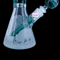 Milky Way Glass 11" Ancient Ruins Beaker Bong Teal
