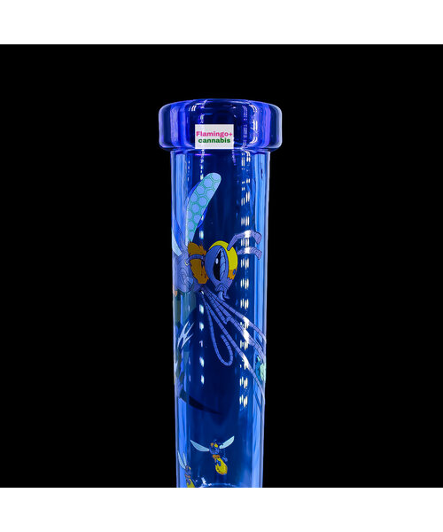 Milky Way Glass 11" Air Assault Beaker Bong w/Collins Perc Blue
