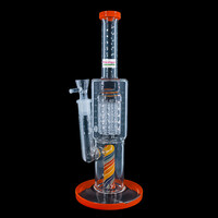 12" Burgeoning Bliss Wig Wag Water Pipe w/Jellyfish Perc