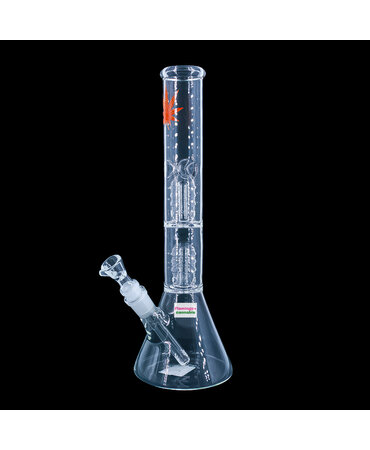 BOB HQ 12" Double Stack Hemp Leaf Beaker Bong Assorted