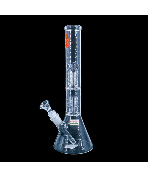 12" Double Stack Hemp Leaf Beaker Bong Assorted