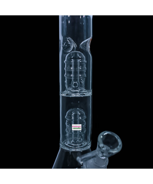 12" Double Stack Hemp Leaf Beaker Bong Assorted