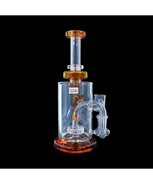 Pulsar 8.75" Drop Down Honey Bee Mine Amber Dab Rig w/Disc Perc