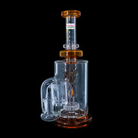 Pulsar 8.75" Drop Down Honey Bee Mine Amber Dab Rig w/Disc Perc