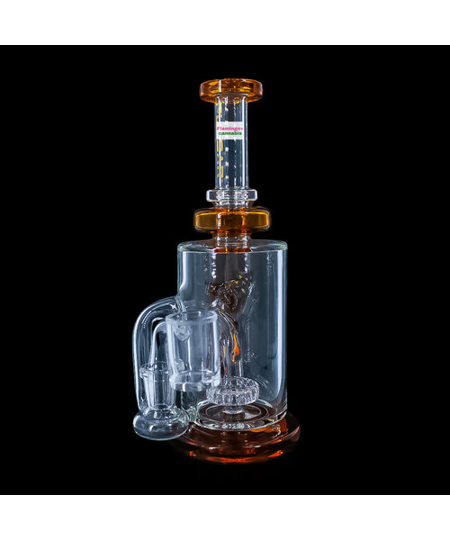 Pulsar 8.75" Drop Down Honey Bee Mine Amber Dab Rig w/Disc Perc