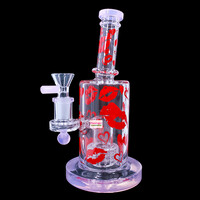 8" Lipstick Kiss Bubbler w/Matrix Perc
