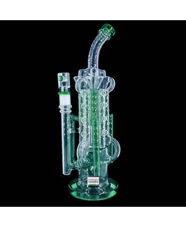 Pulsar Pulsar 13" Space Station Recycler Bong Green