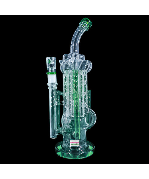 Pulsar 13" Space Station Recycler Bong Green