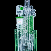 Pulsar 13" Space Station Recycler Bong Green