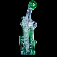 Pulsar 13" Space Station Recycler Bong Green