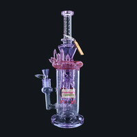 Cheech Glass 15" Purple Crystal Galore Water Pipe w/Perc