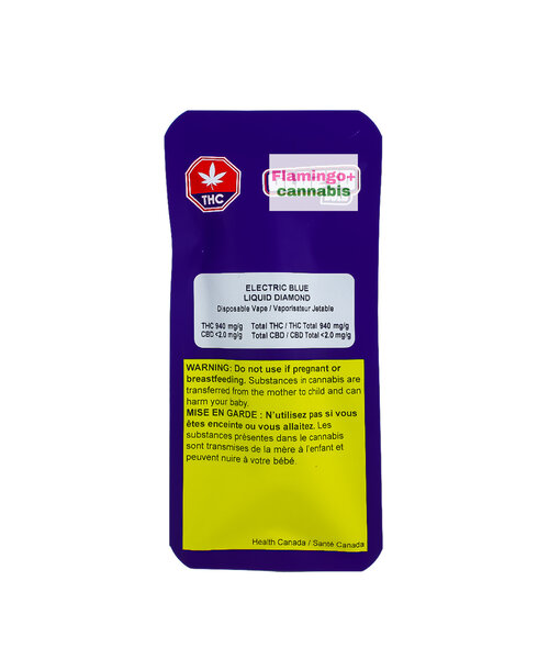 Bold Glazed Electric Blue Diamonds Indica Disposable 1G