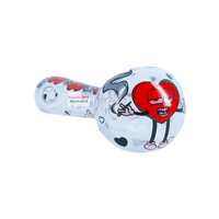 Red Eye Glass 4.5" Smokin' Hearts Spoon Pipe
