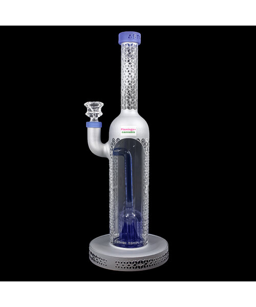 Milky Way Glass 13" Cosmic Temple Bong w/Tree Perc Silver