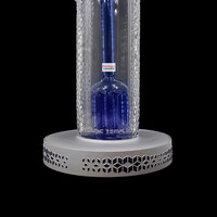 Milky Way Glass 13" Cosmic Temple Bong w/Tree Perc Silver