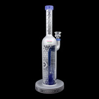 Milky Way Glass 13" Cosmic Temple Bong w/Tree Perc Silver