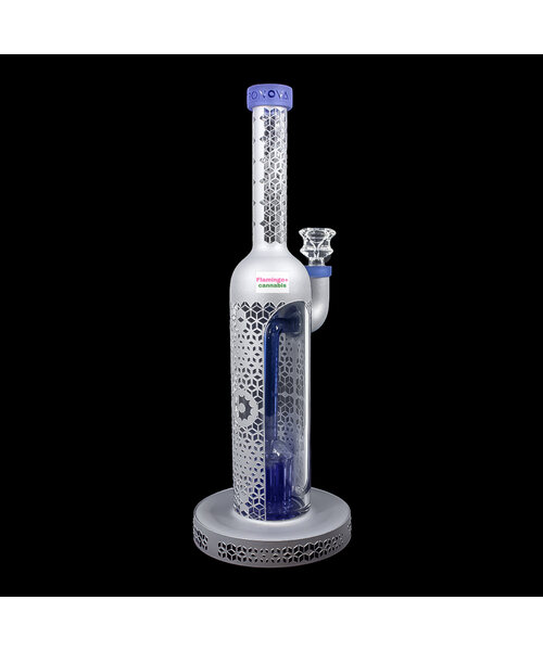 Milky Way Glass 13" Cosmic Temple Bong w/Tree Perc Silver
