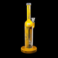 Milky Way Glass 13" Cosmic Temple Bong w/Tree Perc Gold