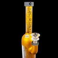 Milky Way Glass 13" Cosmic Temple Bong w/Tree Perc Gold