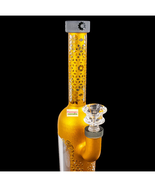 Milky Way Glass 13" Cosmic Temple Bong w/Tree Perc Gold