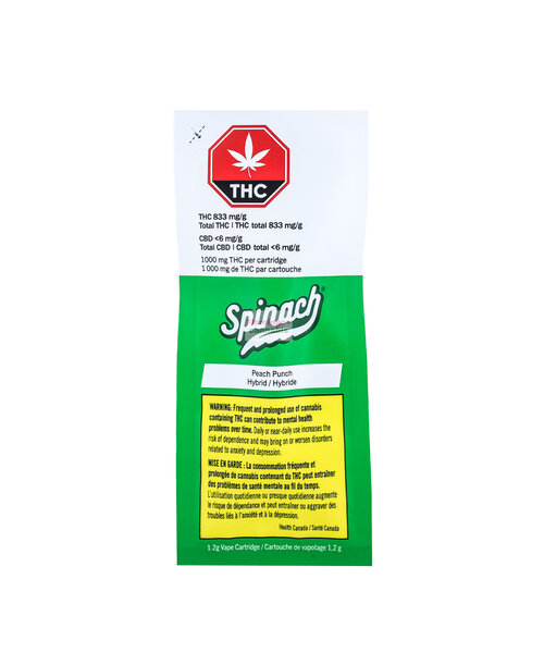 Spinach Peach Punch Hybrid Cartridge 1.2G