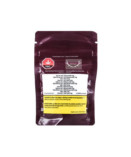 WYLD Dark Cherry CBN Gummies 10 Pack