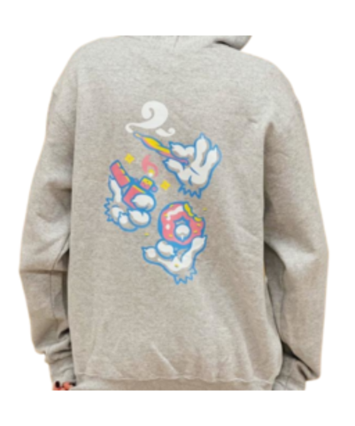 Champion x Flamingo+ Hoodie  "Stoner Paws"