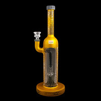 Milky Way Glass 13" Cosmic Temple Bong w/Tree Perc Gold