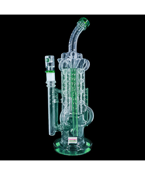 Pulsar 13" Space Station Recycler Bong Green