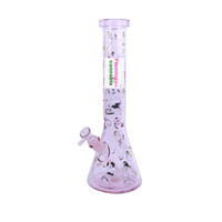 Red Eye Glass 15" Pretty In Pink Pin-Up Beaker Base Bong