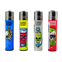 Clipper Refillable Lighter Bone Portraits