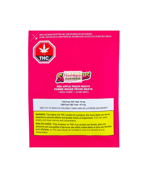 Shred'Ems Red Apple Peach MAX10 Indica Gummy 1X10MG