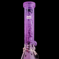 Milky Way Glass 11" Blood Feud Beaker Bong w/Collins Perc Purple