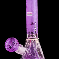 Milky Way Glass 11" Blood Feud Beaker Bong w/Collins Perc Purple
