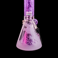 Milky Way Glass 11" Blood Feud Beaker Bong w/Collins Perc Purple