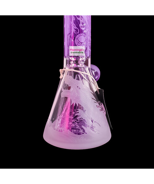 Milky Way Glass 11" Blood Feud Beaker Bong w/Collins Perc Purple