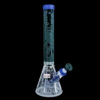 Milky Way Glass 16" Femme Samurai Beaker Bong Teal