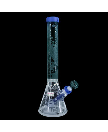 Milky Way Glass Milky Way Glass 16" Femme Samurai Beaker Bong Teal Milky Way Glass Milky Way Glass 16" Femme Samurai Beaker Bong Teal