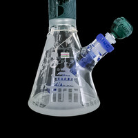 Milky Way Glass 16" Femme Samurai Beaker Bong Teal