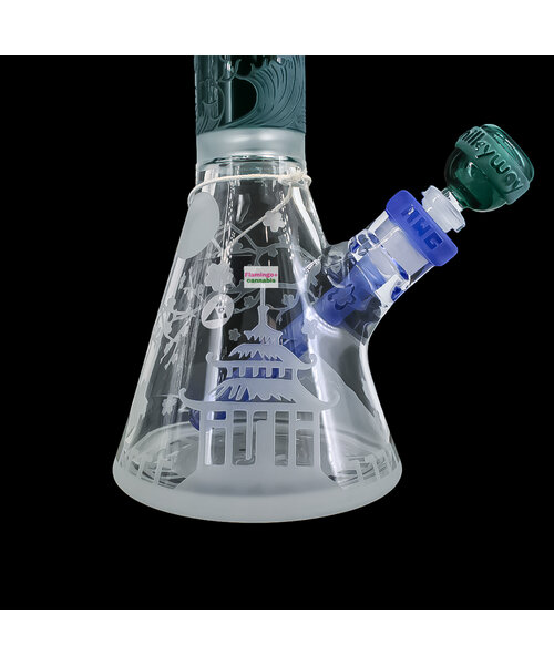 Milky Way Glass 16" Femme Samurai Beaker Bong Teal