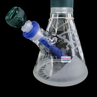 Milky Way Glass 16" Femme Samurai Beaker Bong Teal