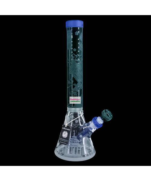 Milky Way Glass 16" Femme Samurai Beaker Bong Teal