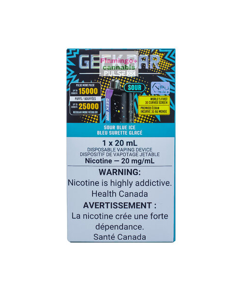 Geek Bar Pulse X 25k Puff Rechargeable Disposable 20mg MB Sour Blue Ice