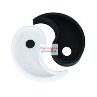 Lit Silicone  4" Yin Yang Ashtray (2 Piece)