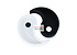 Lit Lit Silicone  4" Yin Yang Ashtray (2 Piece)