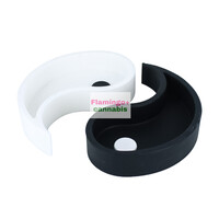 Lit Silicone  4" Yin Yang Ashtray (2 Piece)