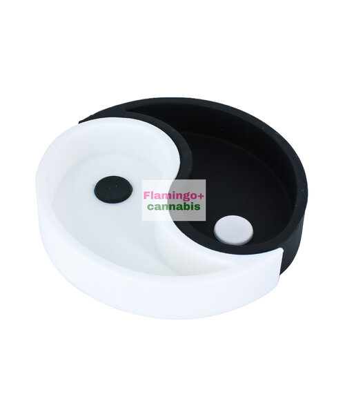 Lit Silicone  4" Yin Yang Ashtray (2 Piece)
