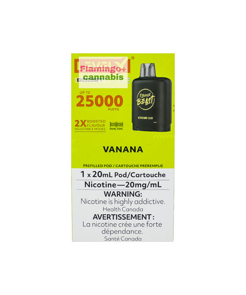 Level-X Flavour Beast BOOST G2 Pre-Filled Pod 25K Puff 20mg 20mL Vanana MB